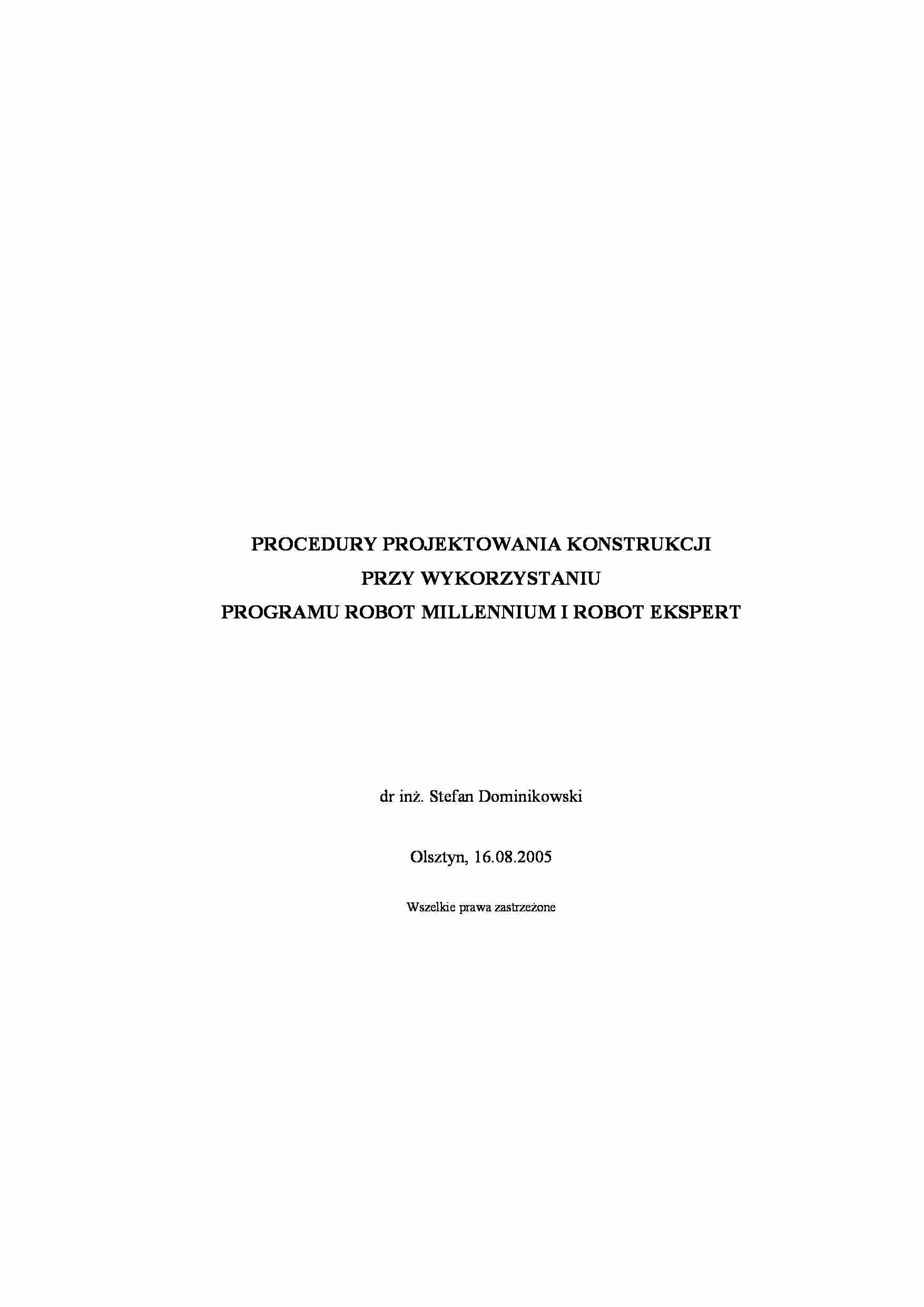 Hala w programie ROBOT 2012 - omówienie. - strona 1