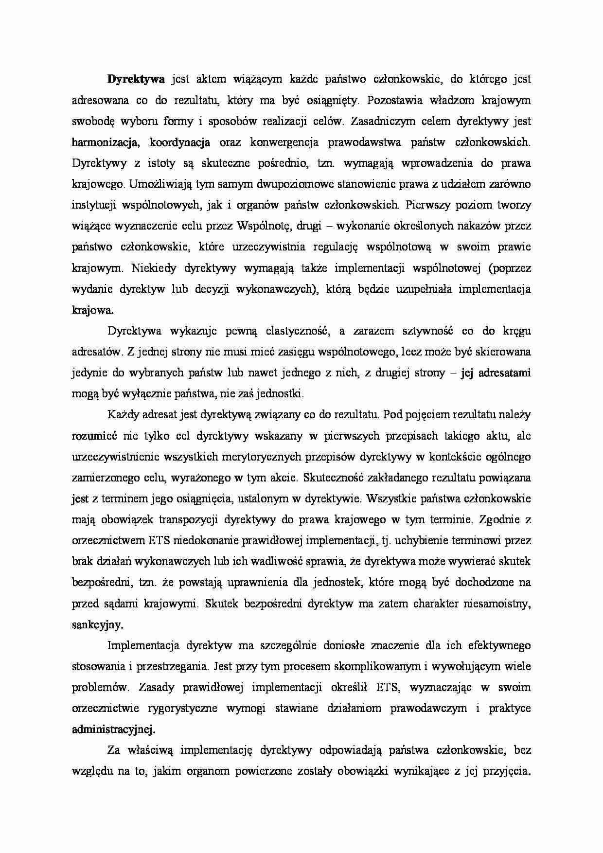 Akt wiążący każde państwo członkowskie - omówienie - strona 1