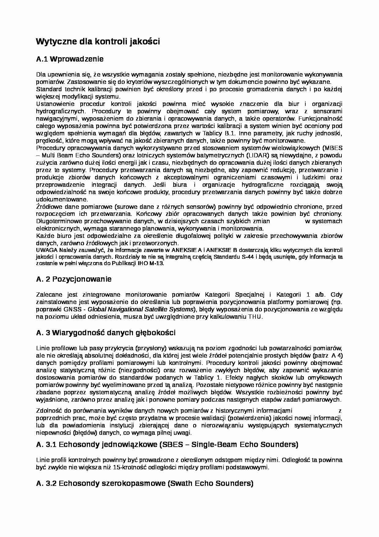 Wytyczne dla kontroli jakości-opracowanie - strona 1