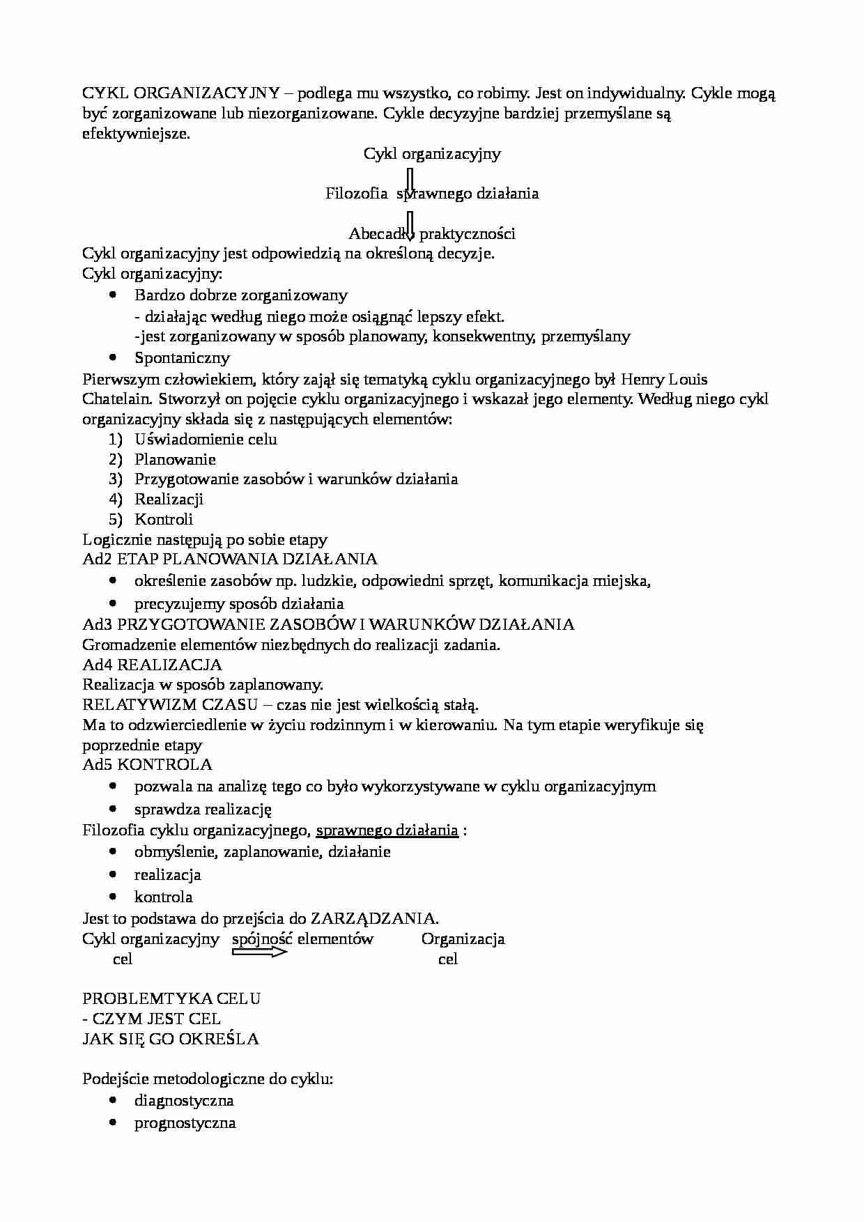 Cykl organizacyjny-opracowanie - strona 1