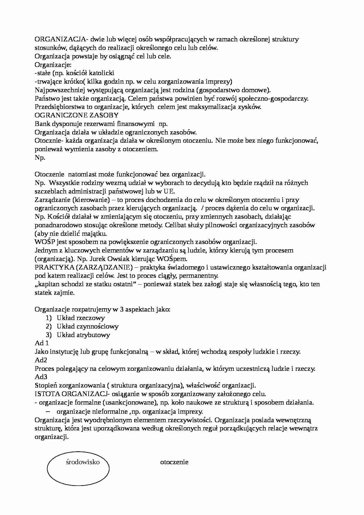 Organizacja-opracowanie - strona 1