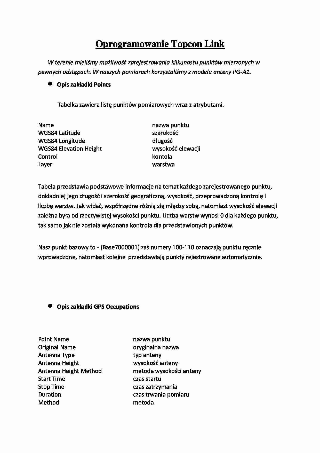Oprogramowanie Topcon link-opracowanie - strona 1