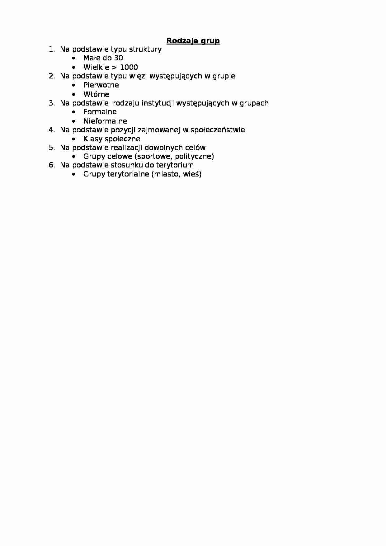 Rodzaje grup-opracowanie - strona 1