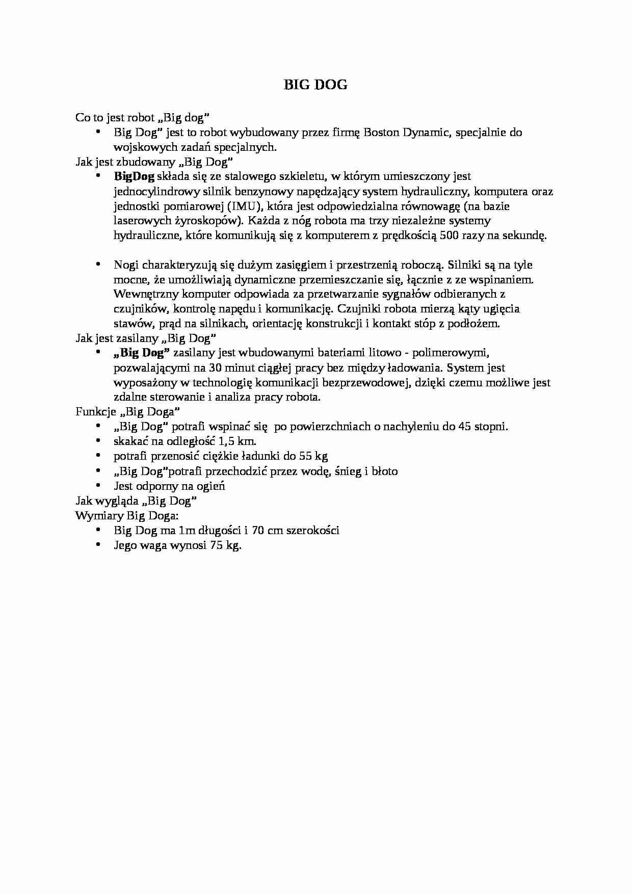   Big dog-opracowanie - strona 1