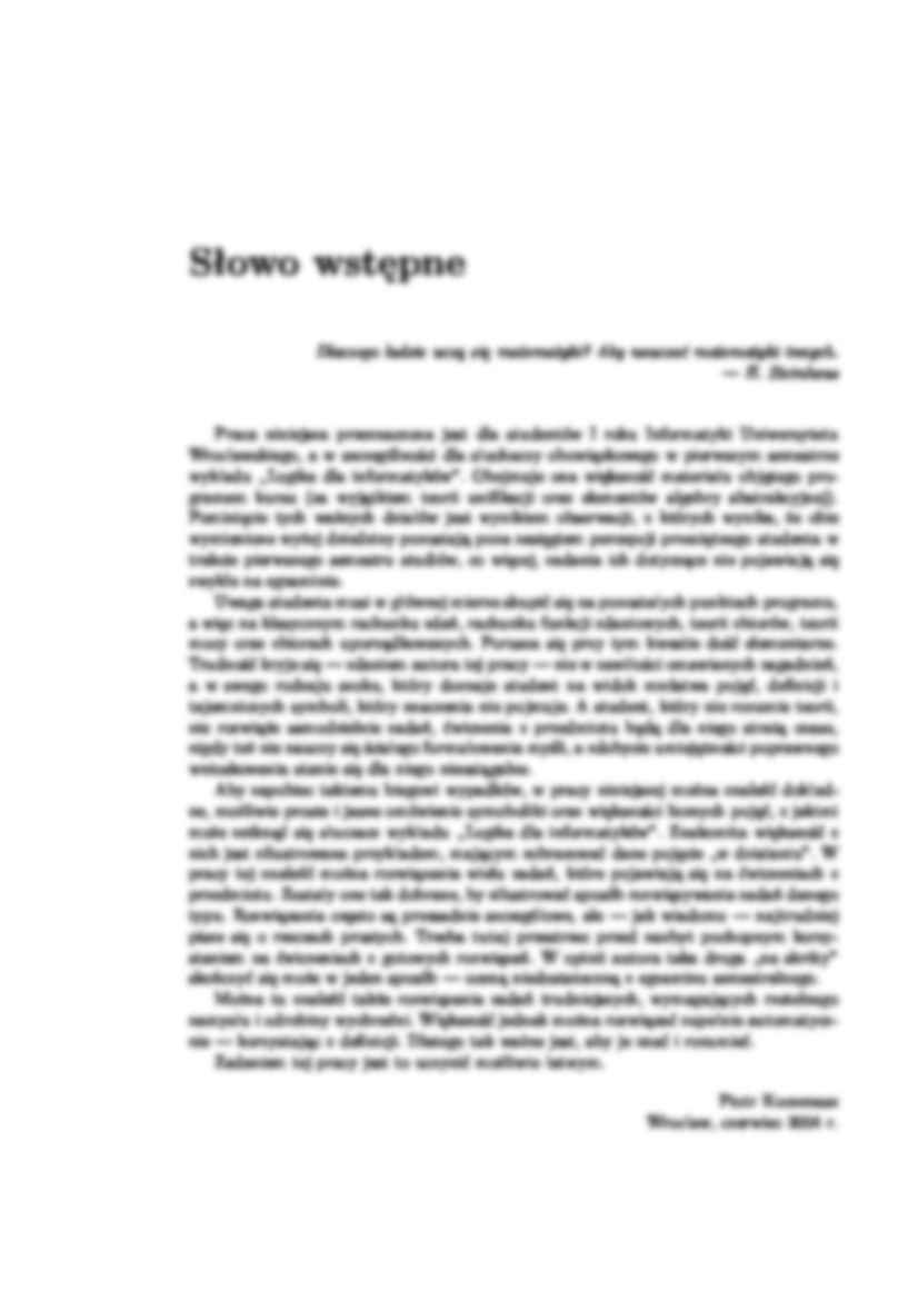 Podstawy Logiki i teorii Mnogości w zadaniach - strona 3