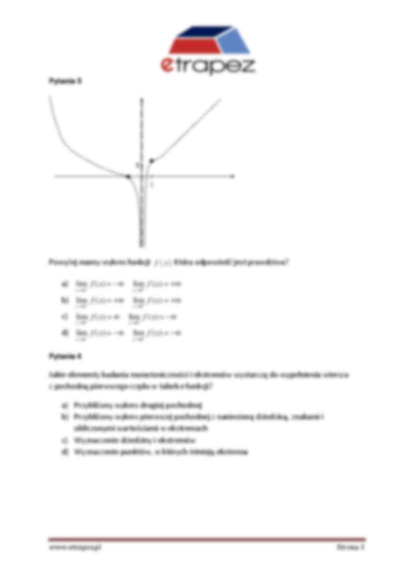 Badanie przebiegu zmienności funkcji - omówienie - strona 3