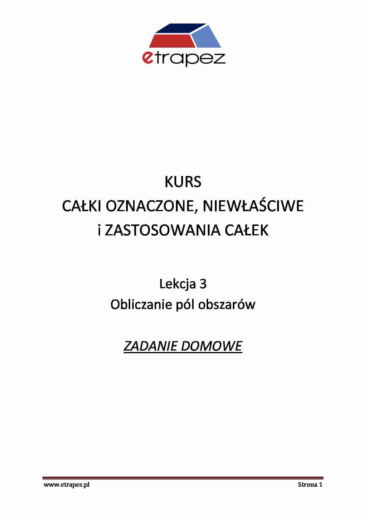 Obliczanie pól obszarów - omówienie - strona 1