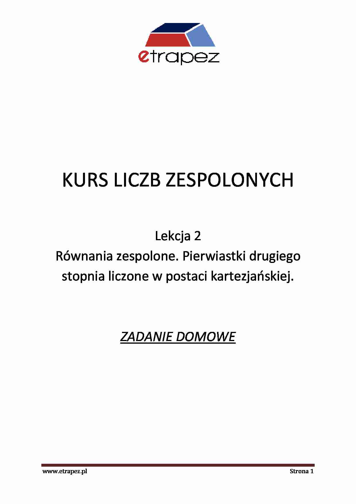 Pierwiastki drugiego stopnia - omówienie - strona 1