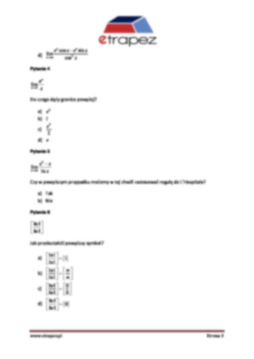 Reguła Hospitala - omówienie - strona 3