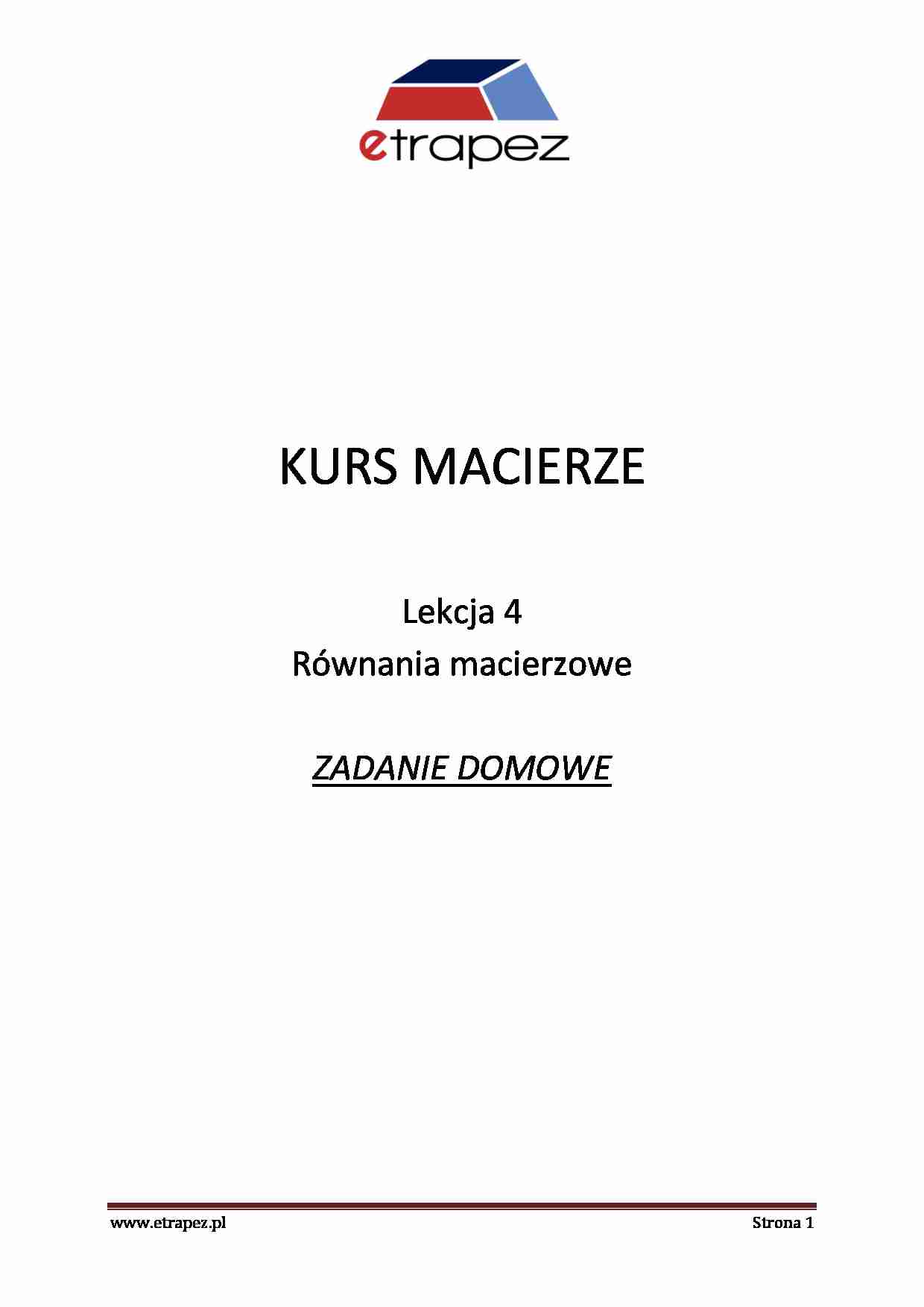 Równania - omówienie - strona 1