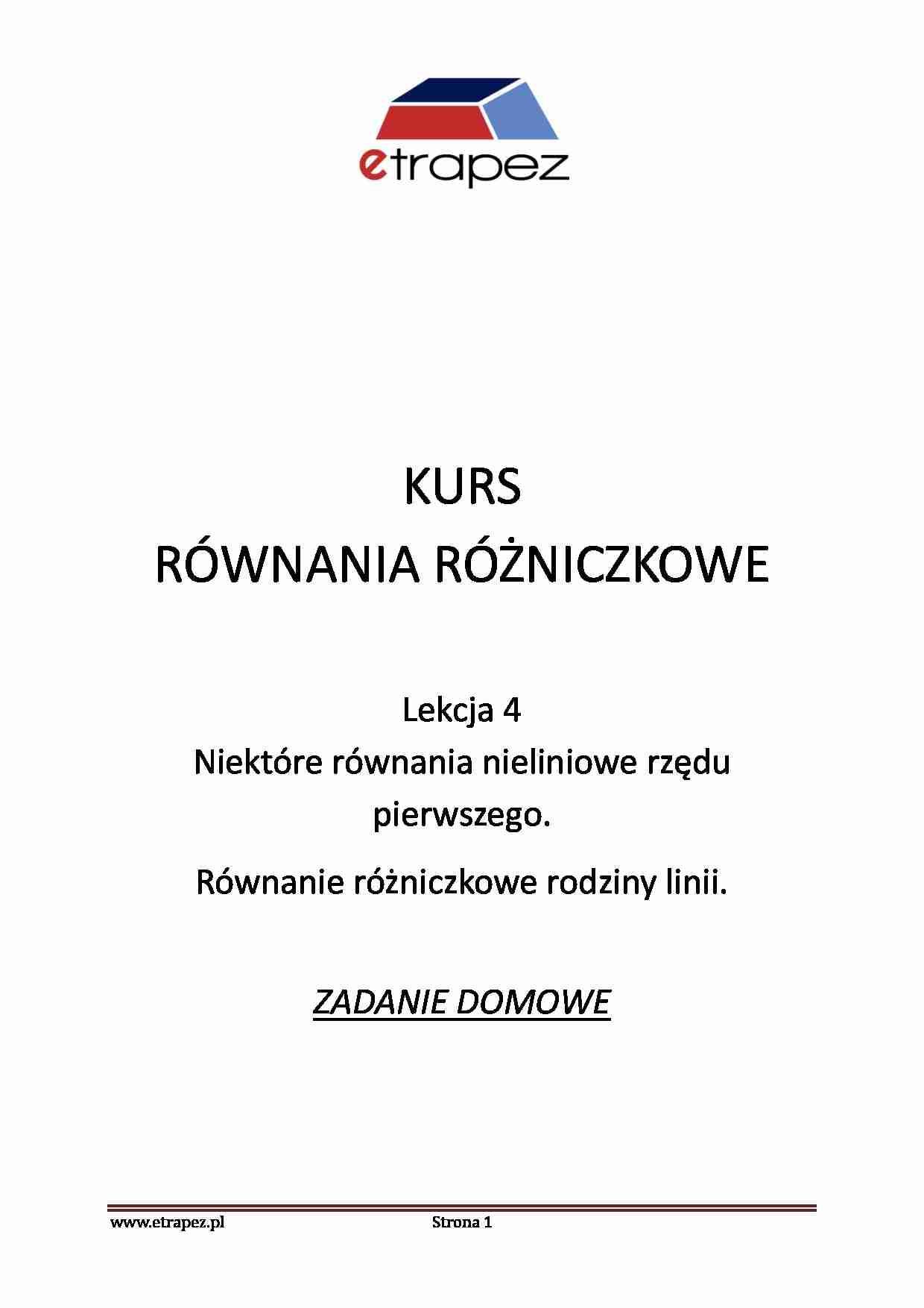Równiania różniczkowe - omówienie - strona 1
