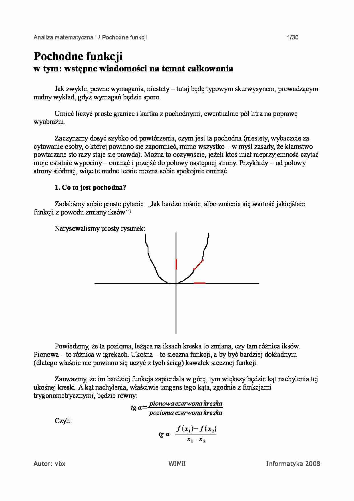 Wstępne wiadomości na temat całkowania - strona 1