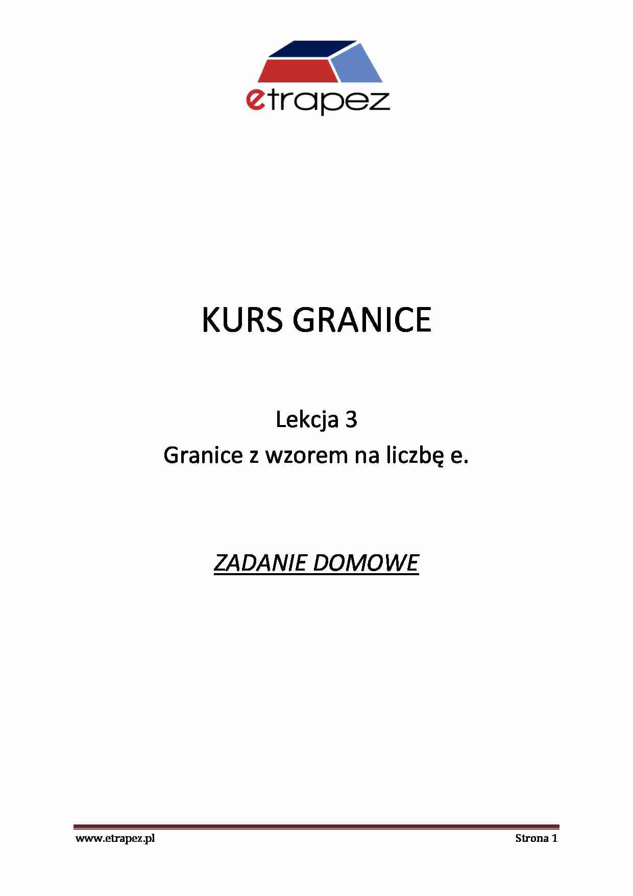 Granice z wzorem na liczbę  - zadania - strona 1