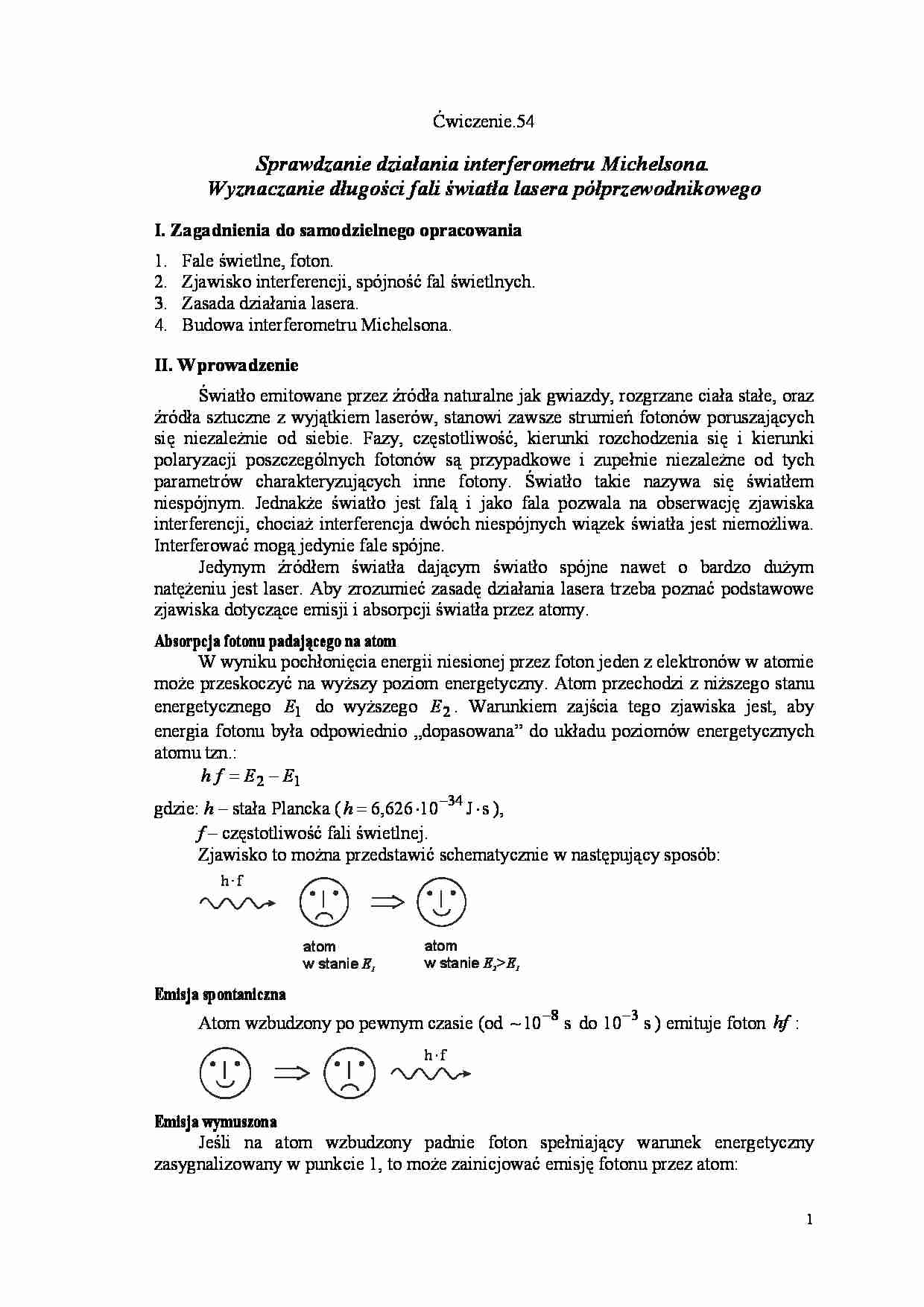 Sprawdzanie działania interferometru - omówienie - strona 1