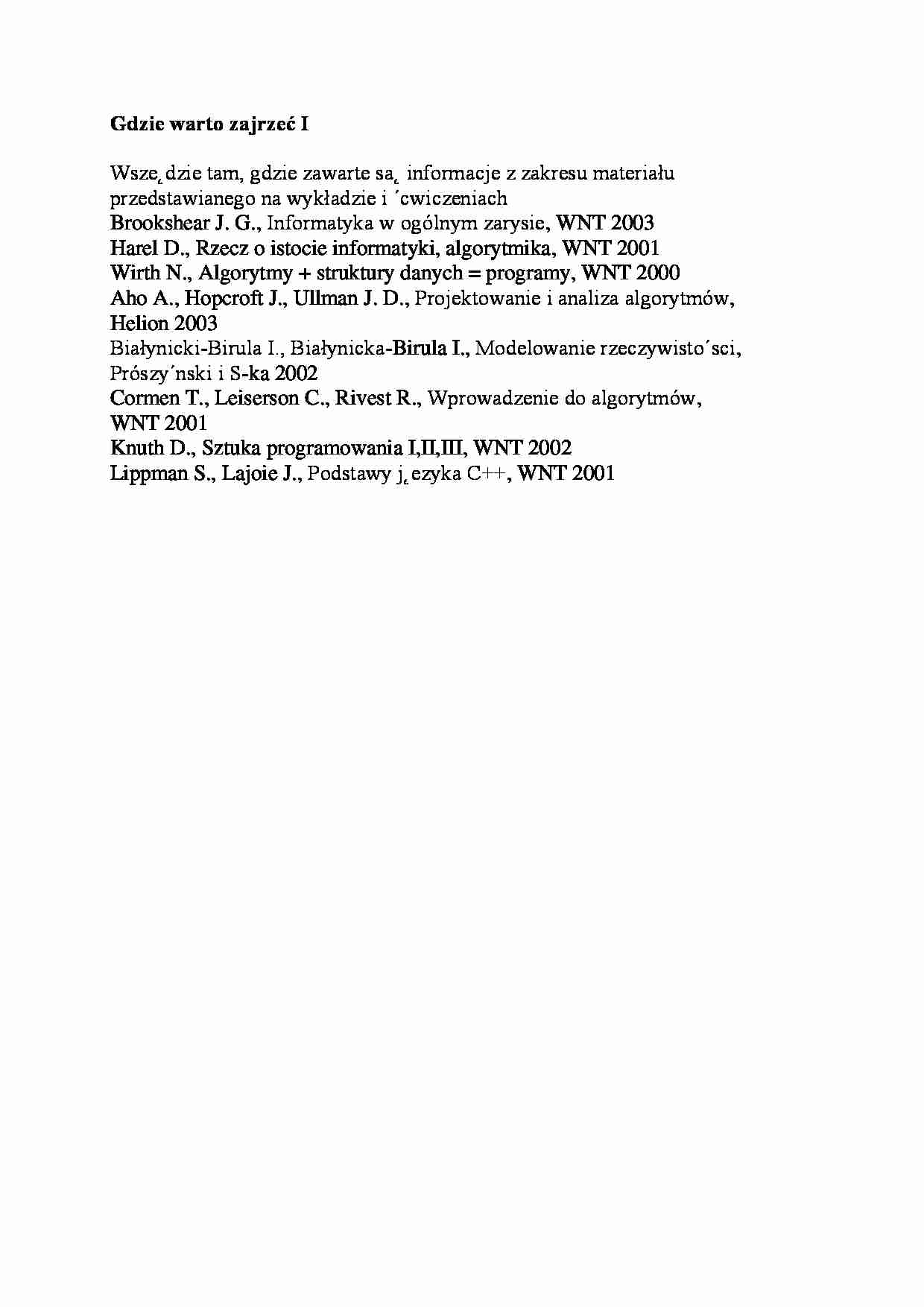 Gdzie warto zajrzeć I - omówienie - strona 1