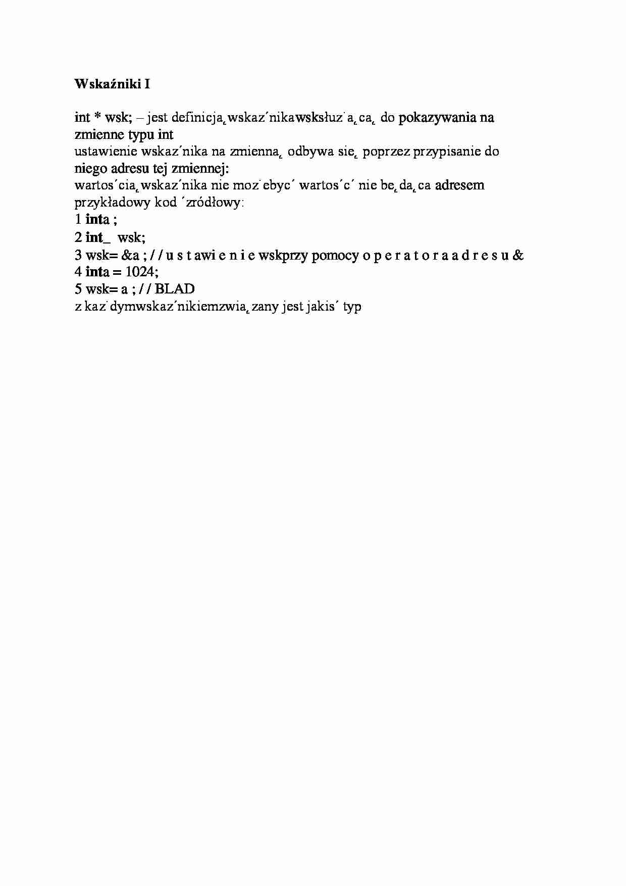 Wskaźniki I-opracowanie - strona 1