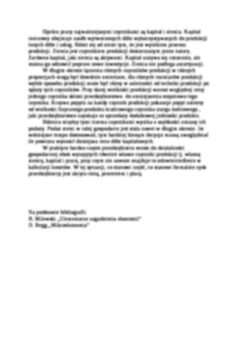 Mikroekonomia - Rynki czynników produkcji - strona 2