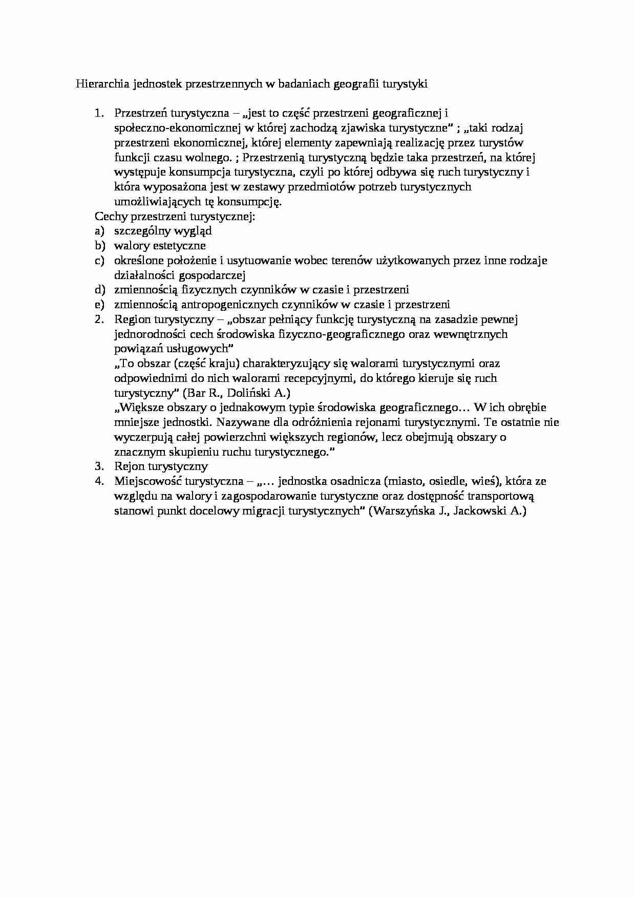 Hierarchia jednostek przestrzennych  - omówienie - strona 1