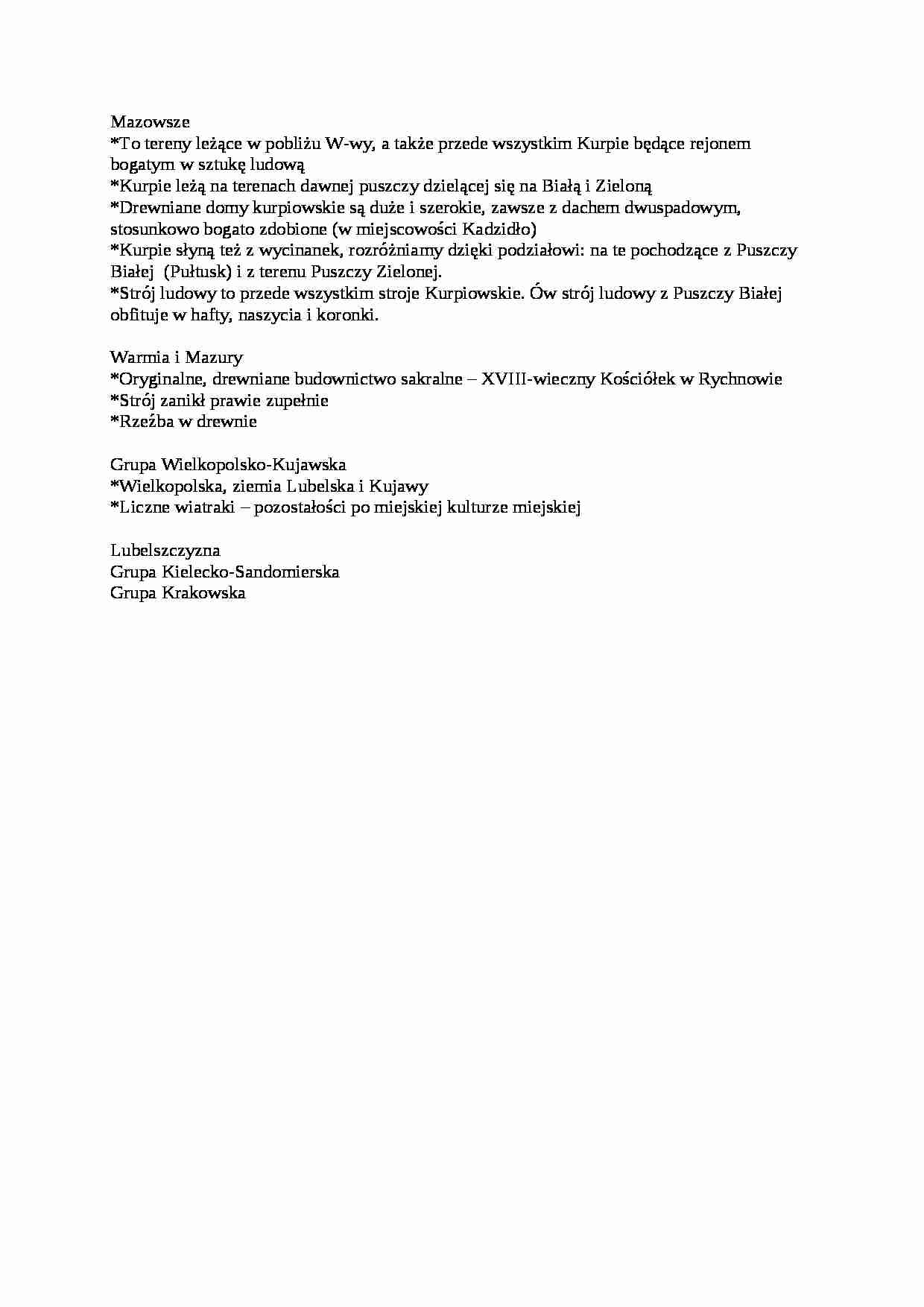 Mazowsze  - omówienie - strona 1