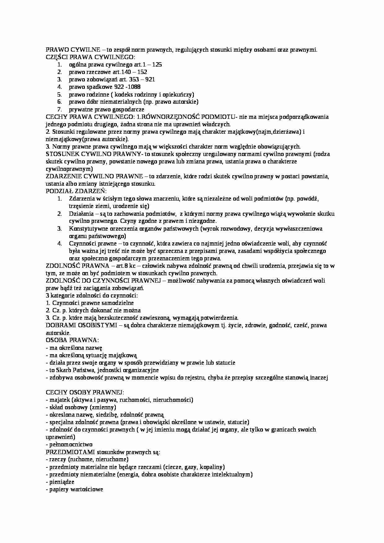 prawo cywilne - Zdarzenie - strona 1