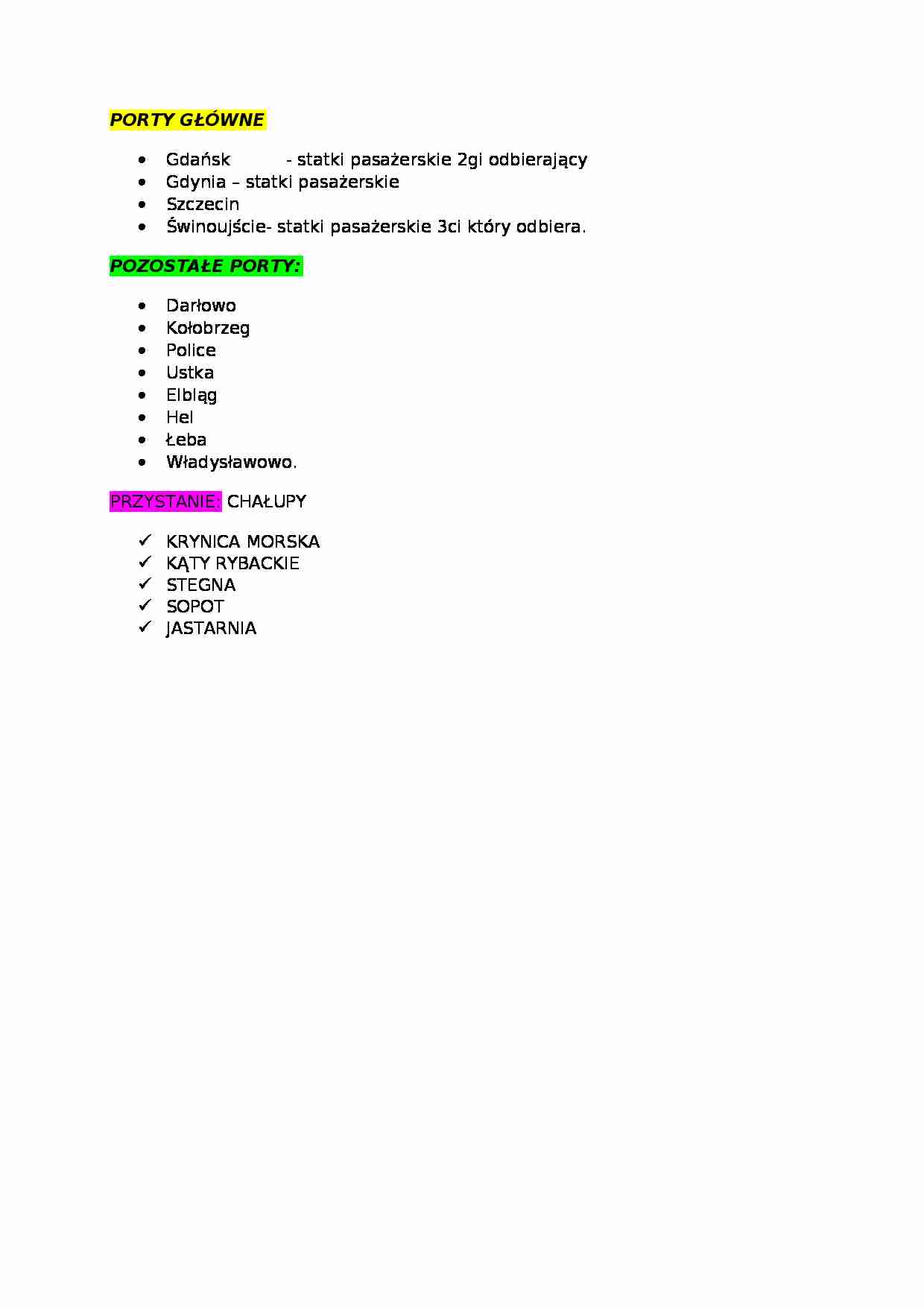 Główne poty  - omówienie  - strona 1