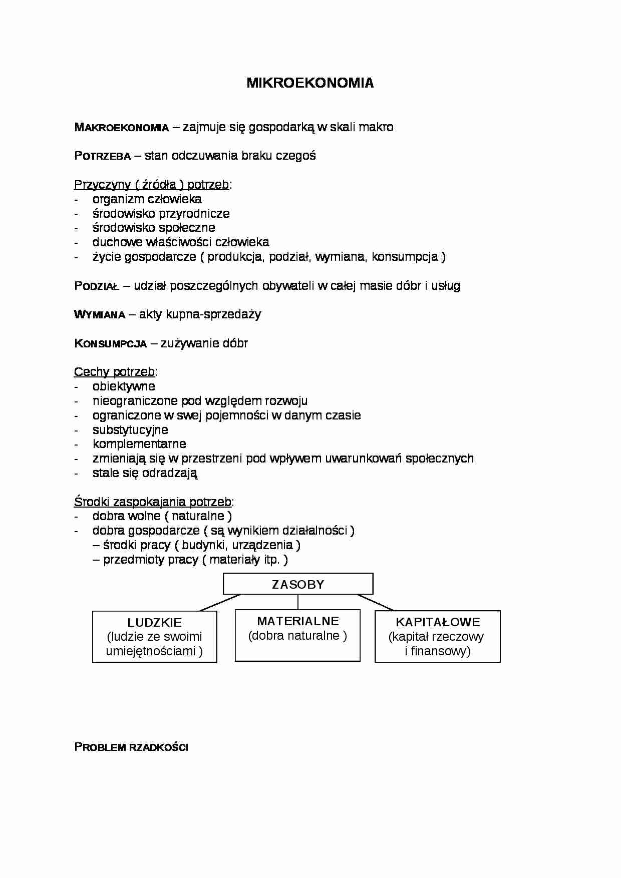 Mikroekonomia ćwiczenia - strona 1