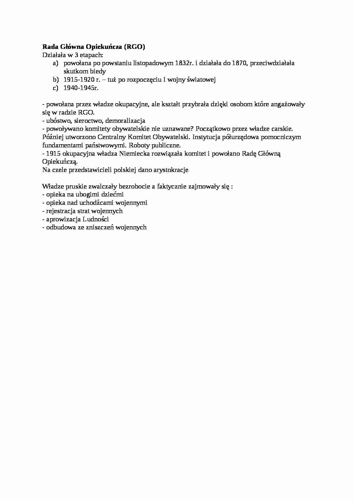 Rada Główna Opiekuńcza - omówienie - strona 1