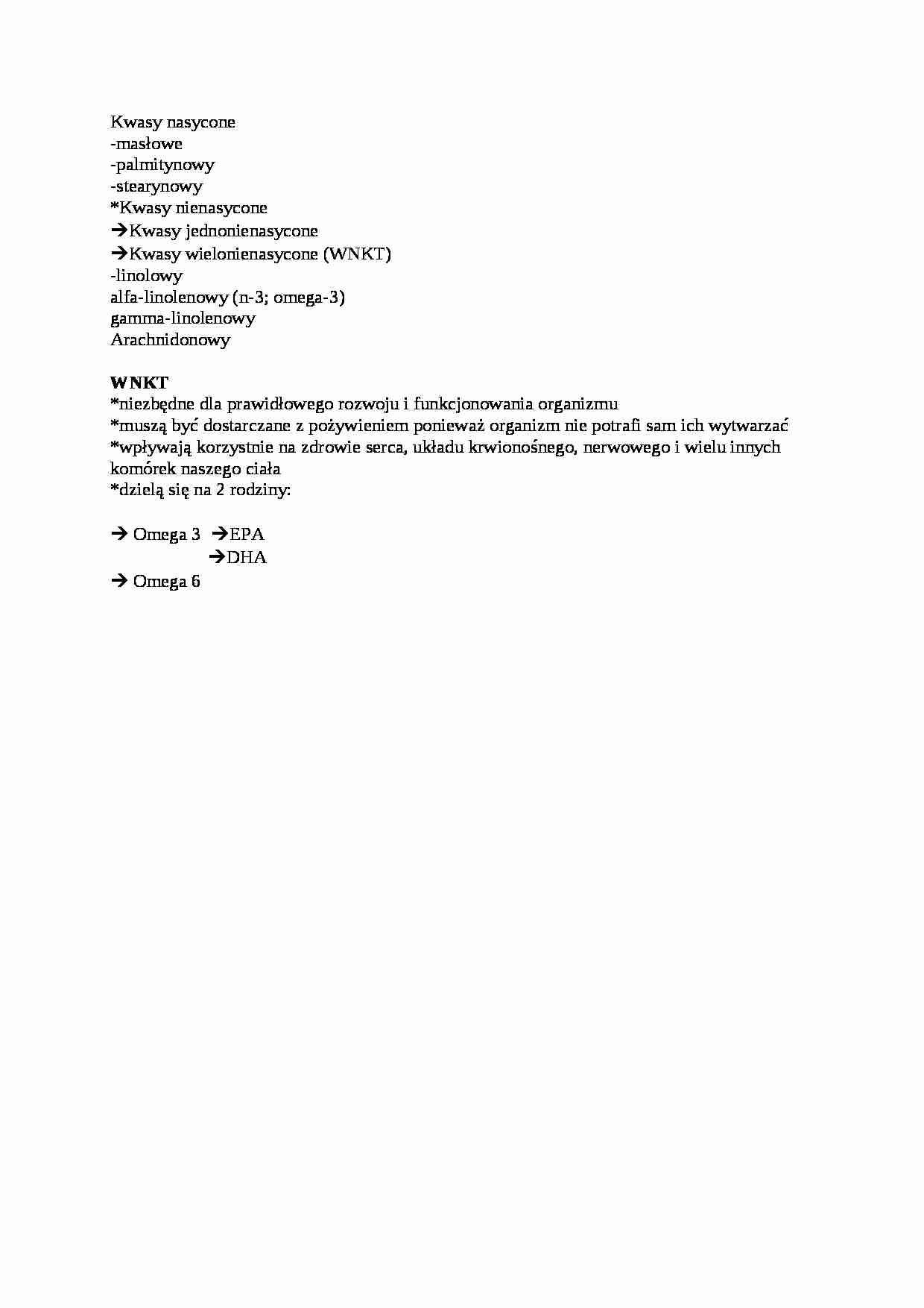Kwasy nasycone - omówienie - strona 1