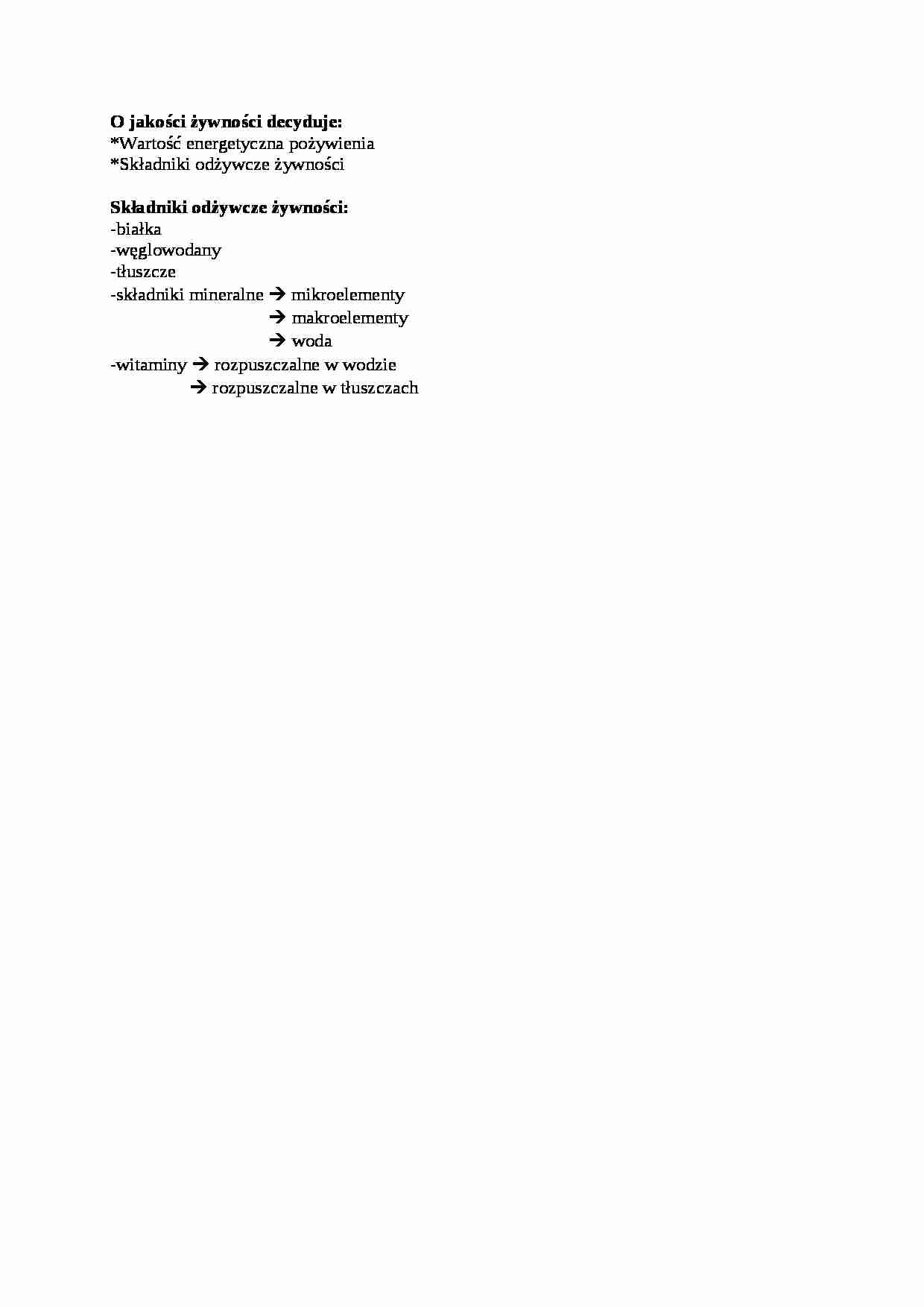 O jakości żywności decyduje - omówienie - strona 1