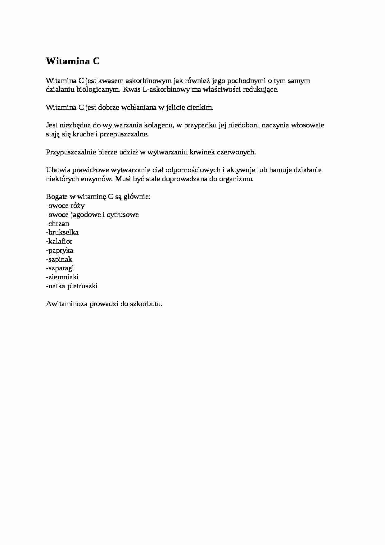 Witamina C - omówienie - strona 1