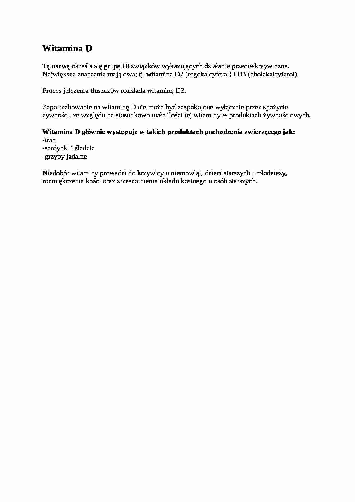 Witamina D - omówienie - strona 1