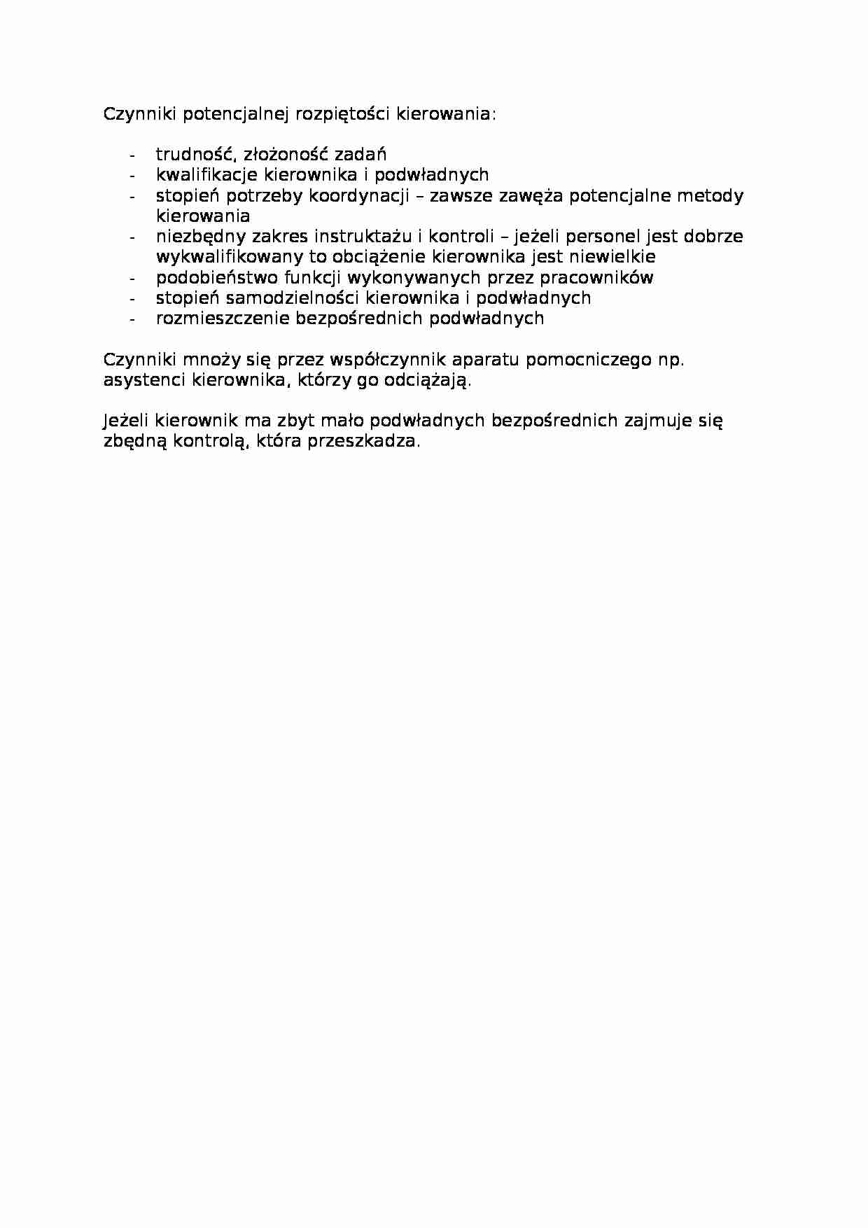 Czynniki potencjalnej rozpiętości kierowania - omówienie - strona 1