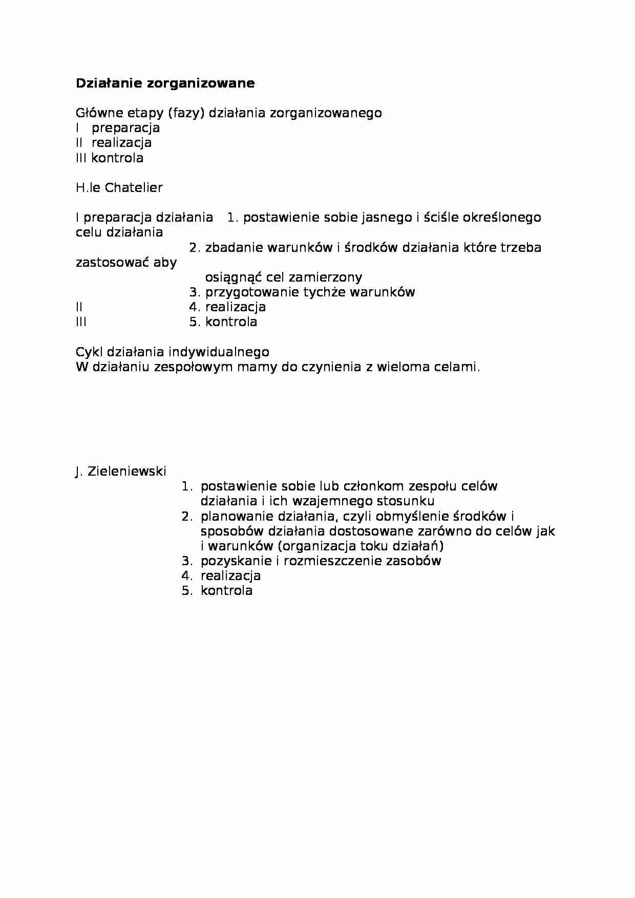 Działanie zorganizowane - omówienie - strona 1