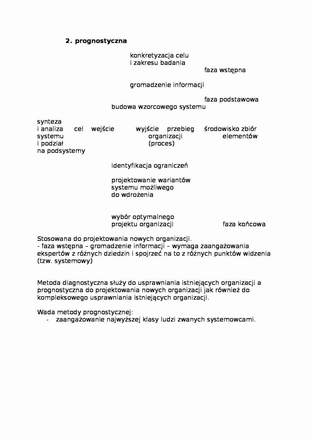 Prognostyczna konkretyzacja celu - omówienie - strona 1