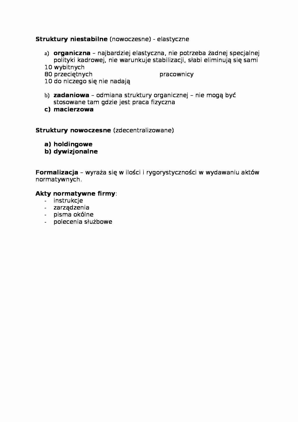 Struktury niestabilne  - omówienie - strona 1