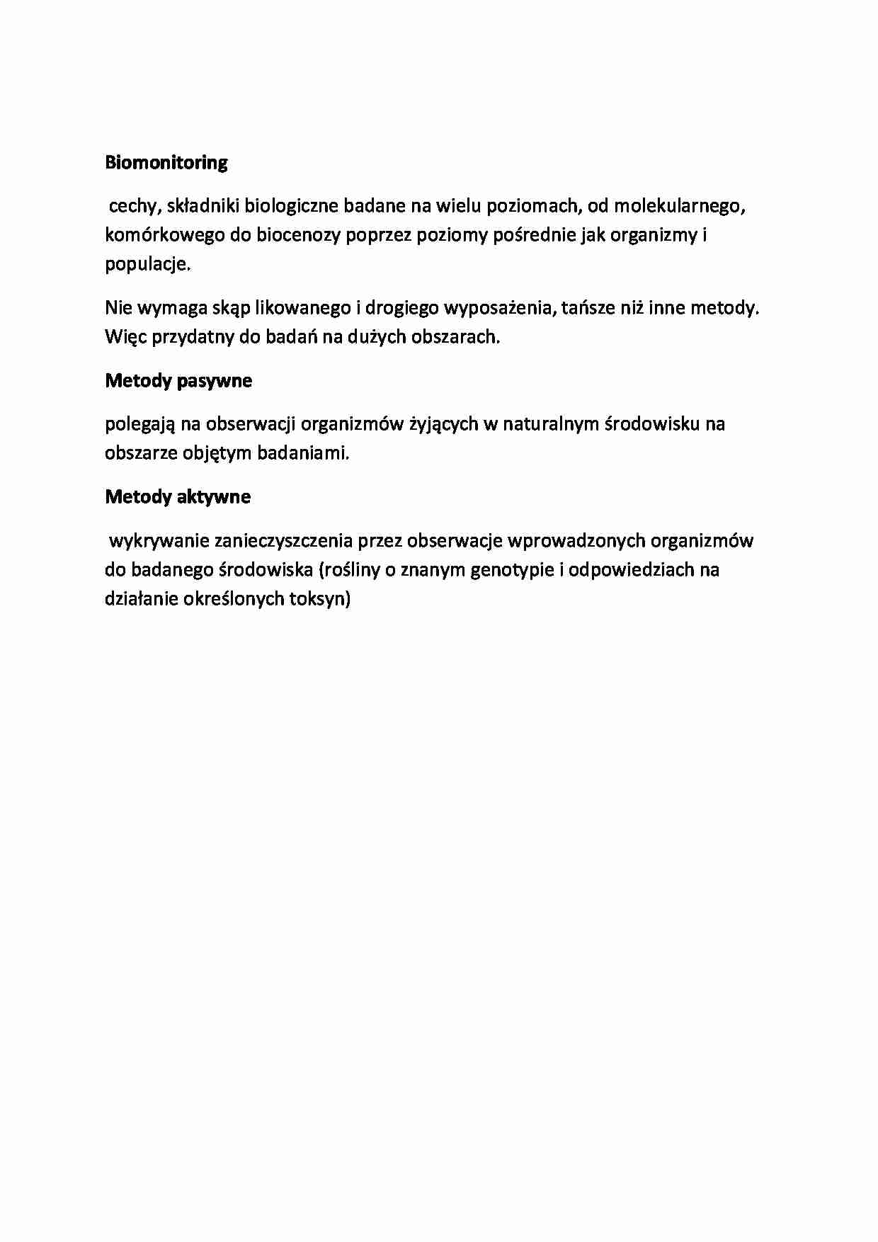 Biomonitoring - wykład - strona 1