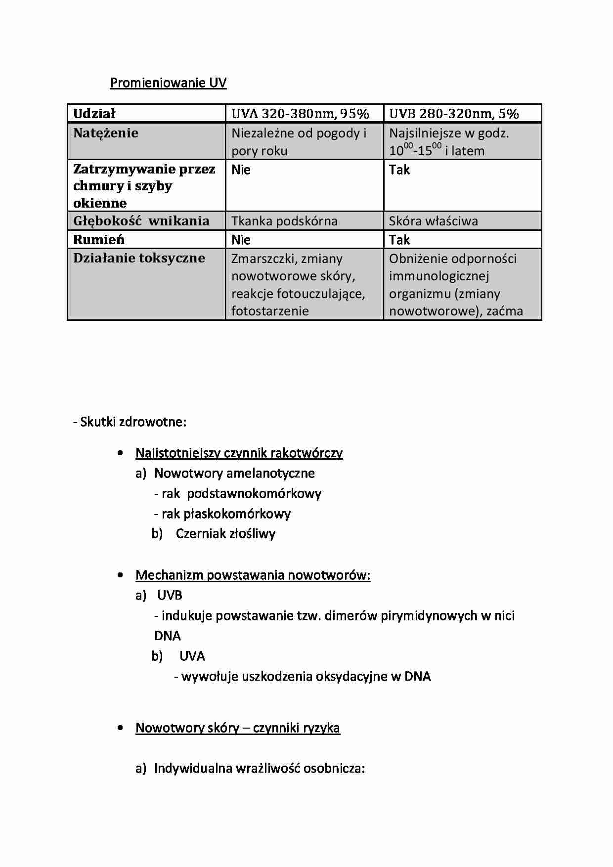 Promieniowanie UV - wykład - strona 1