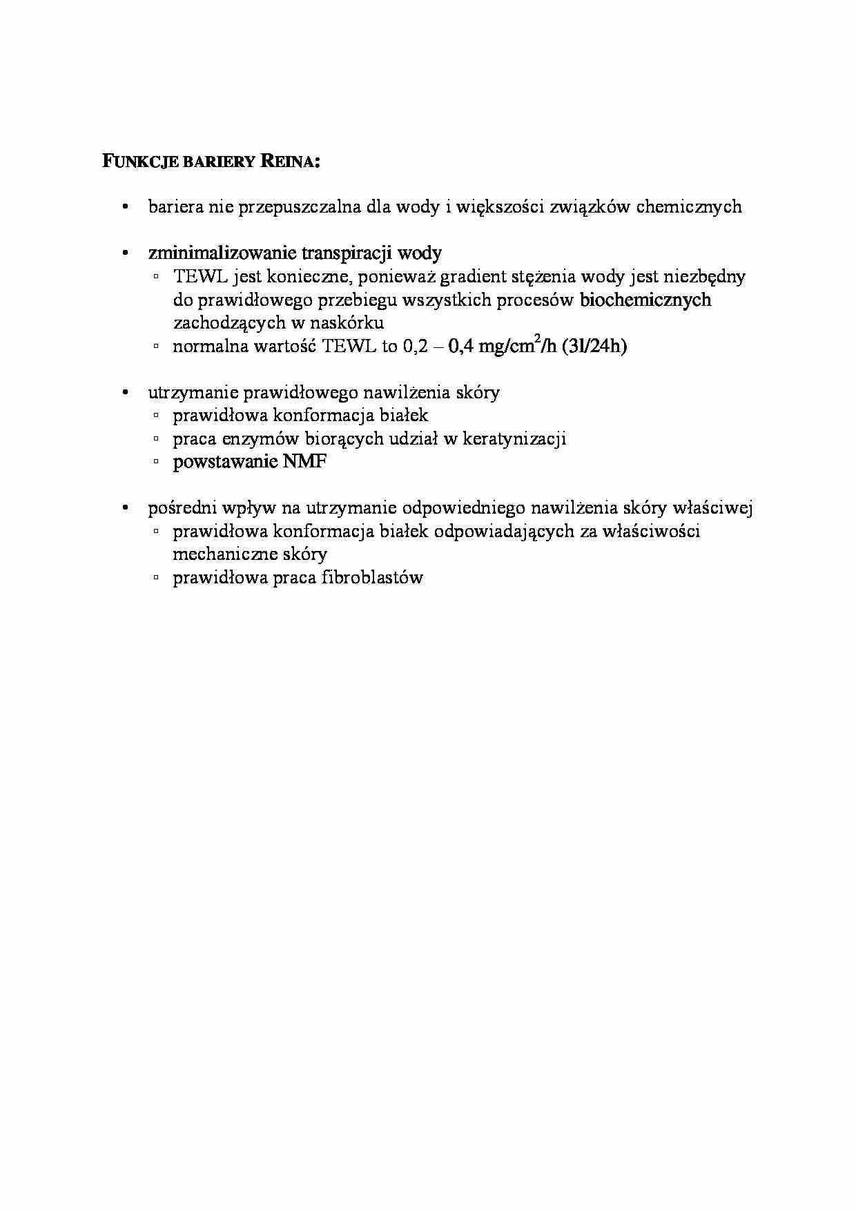 Funkcje bariery Reina - wykład - strona 1
