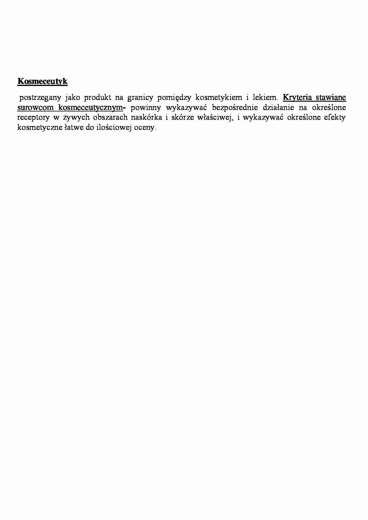 Kosmeceutyk - opracowanie - strona 1