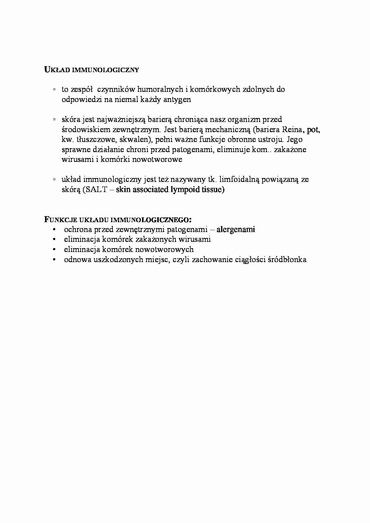 Układ immunologiczny - wykład - strona 1