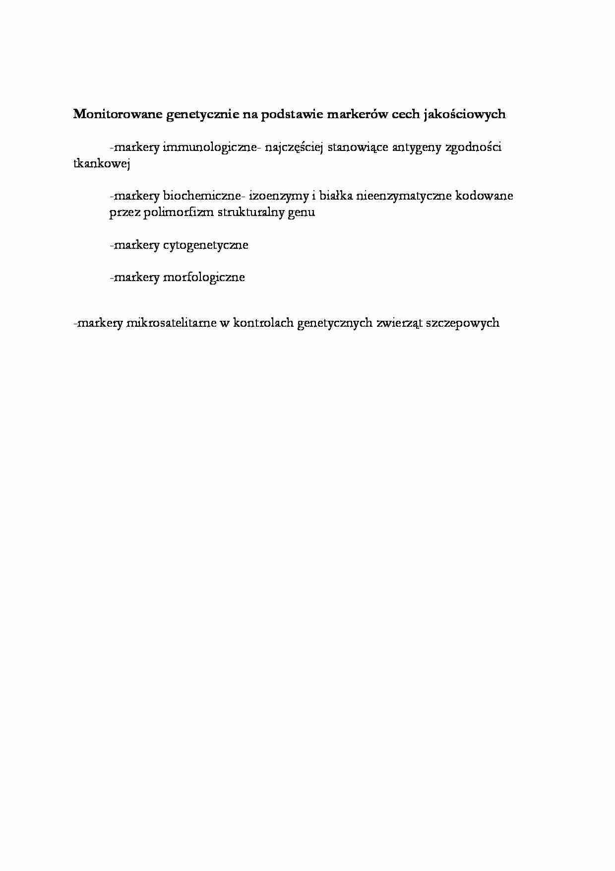 Monitorowane genetycznie na podstawie markerów - wykład - strona 1