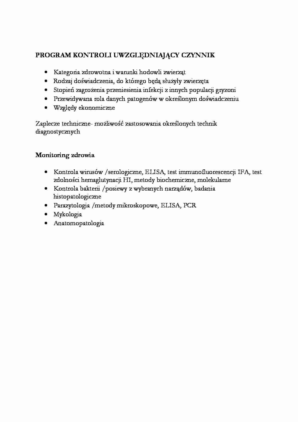 Program kontroli uwzględniający czynnik - wykład - strona 1