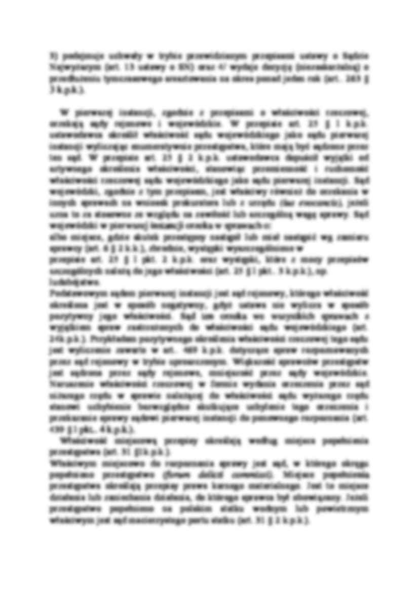 Omów właściwość sądów w sprawach karnych-opracowanie - strona 2