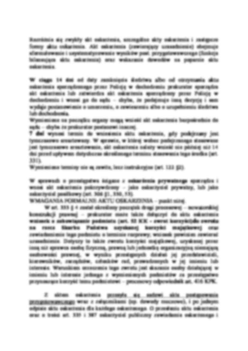 Procesowy tryb wniesienia aktu oskarżenia-opracowanie - strona 2