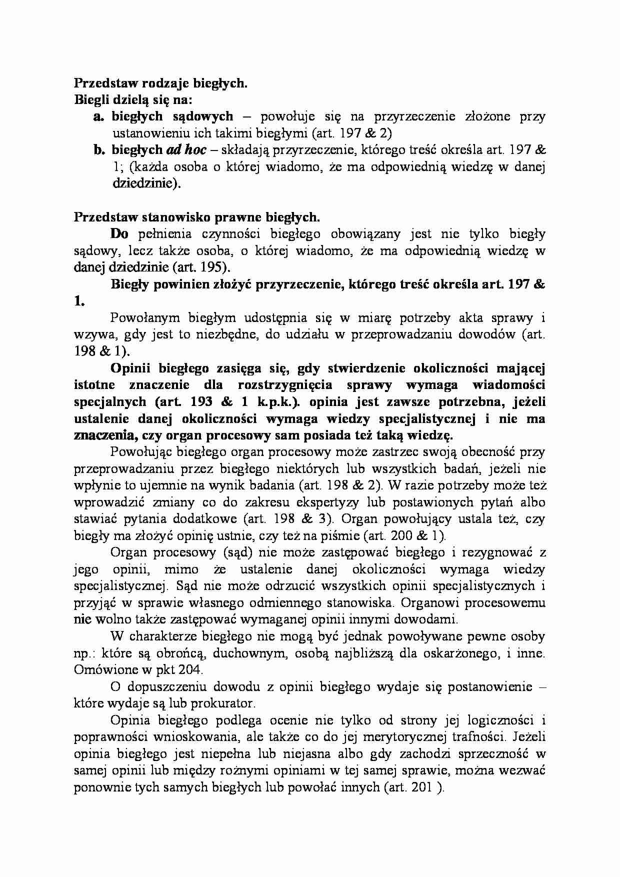 Rodzaje biegłych-opracowanie - strona 1