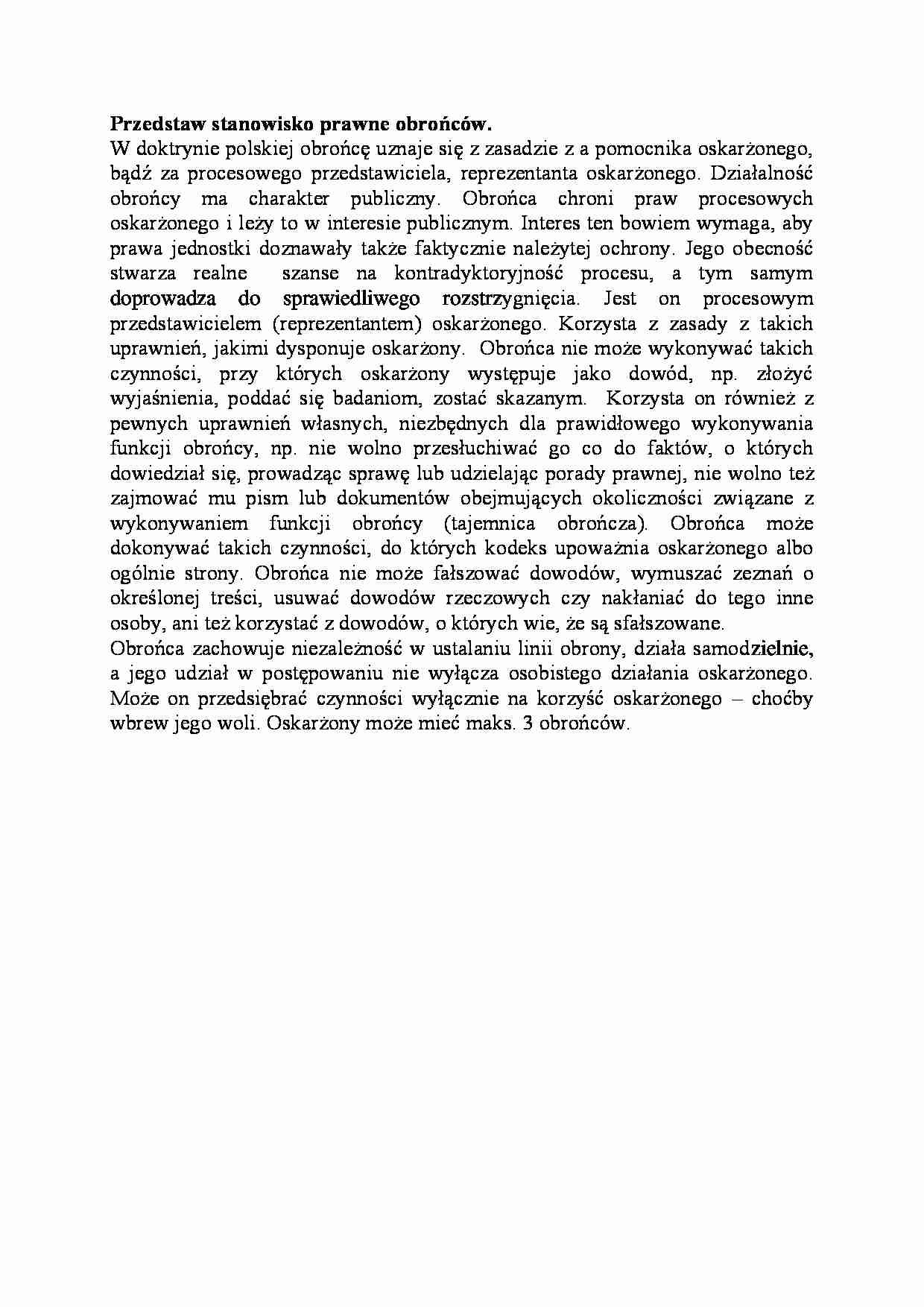 Stanowisko prawne obrońców-opracowanie - strona 1