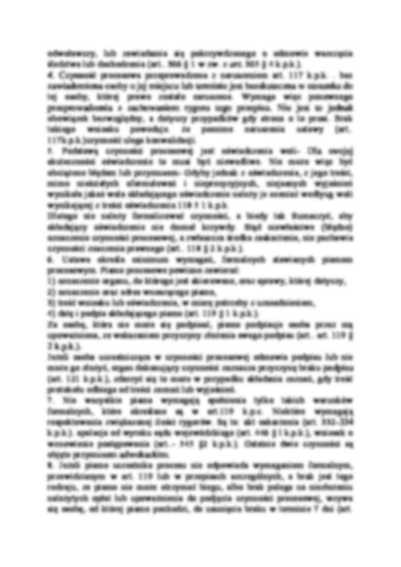 Warunki prawidłowości czynności procesowych-opracowanie - strona 2