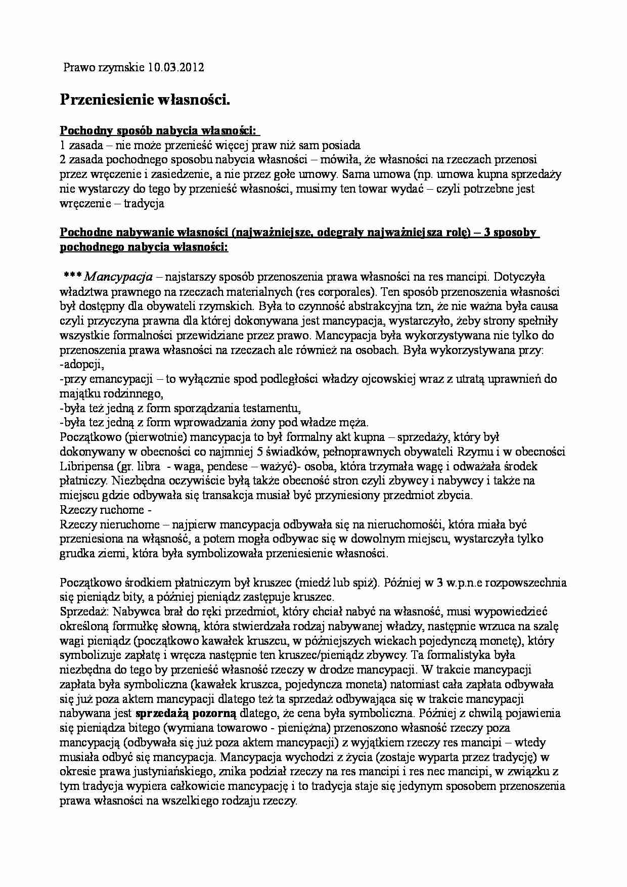 Przeniesienie własności-wykład - strona 1