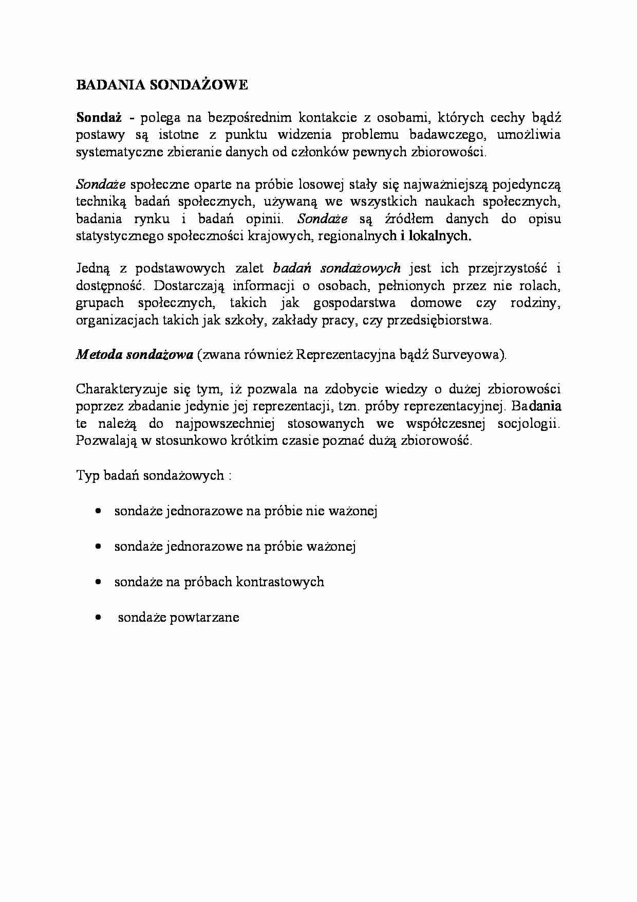 Badania sondażowe - opracowanie - Badania rynku - strona 1