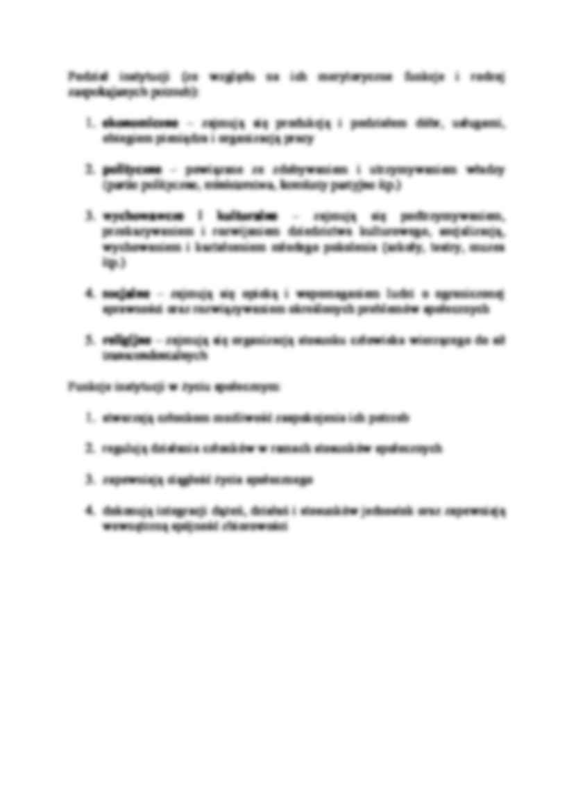 Instytucje społeczne-opracowanie  - strona 2